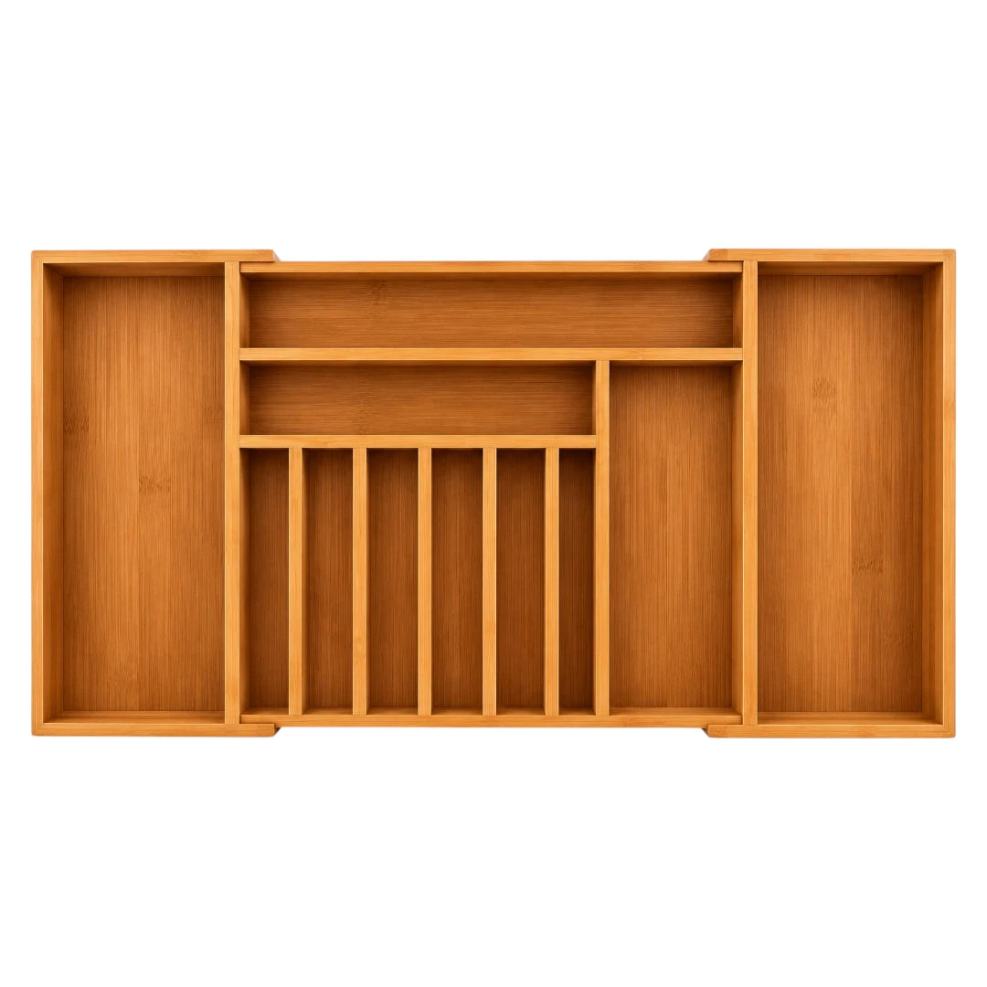 Plaits Wooden Kitchen Utensil Organizer with Cutlery Tray