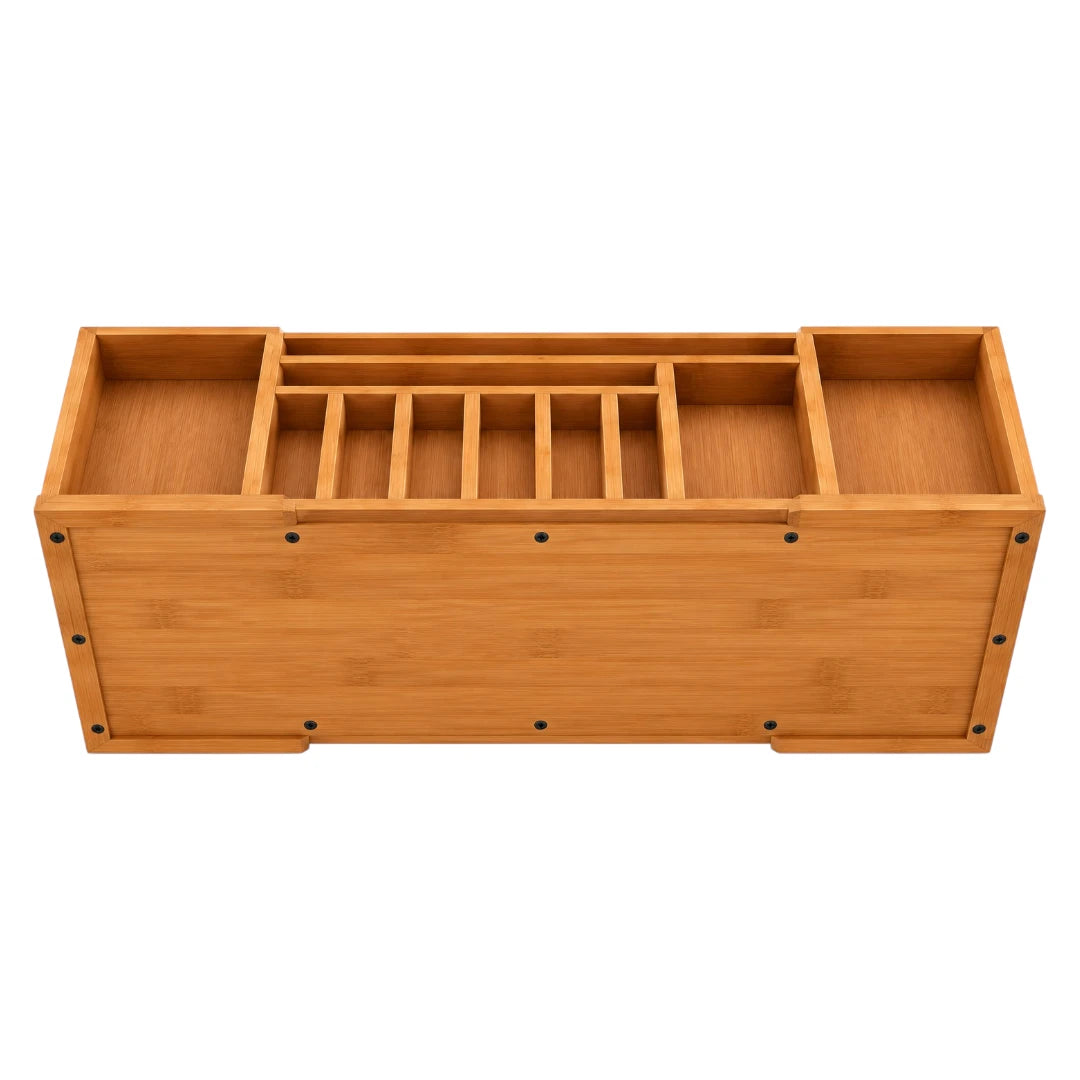 Plaits Wooden Kitchen Utensil Organizer with Cutlery Tray