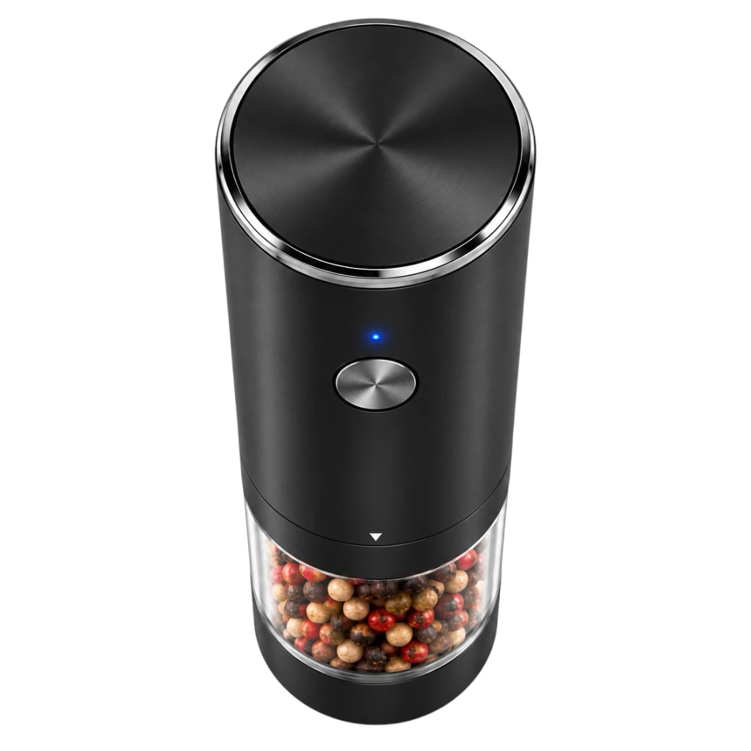 Plaits Electric Pepper Grinder with Transparent Spice Chamber